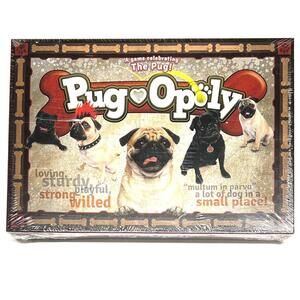 Pugopoly Monopoly Pug Dog Board Game Late for the Sky New Complete Cute Gift